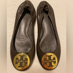 Tory Burch Brown Ballet Flats